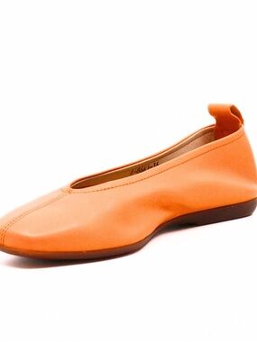 Wonder Orange Women’s Leather Ballet Flat